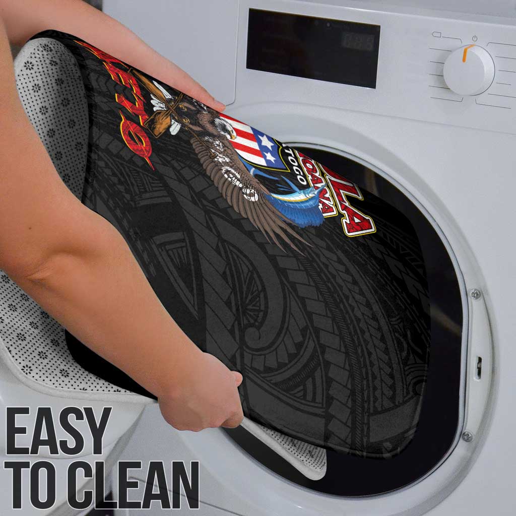 American Samoa Fautasi Bathroom Set Pago Pago Aeto and Iseula o le Moana of Fagatogo Black Color - Polynesian Pride