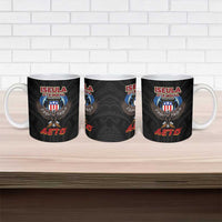 American Samoa Fautasi Ceramic Mug Pago Pago Aeto and Iseula o le Moana of Fagatogo Black Color - Polynesian Pride