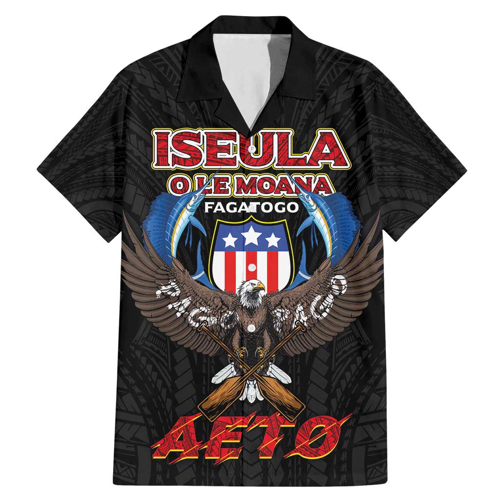 American Samoa Fautasi Family Matching Mermaid Dress and Hawaiian Shirt Pago Pago Aeto and Iseula o le Moana of Fagatogo Black Color - Polynesian Pride