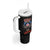 American Samoa Fautasi Tumbler With Handle Pago Pago Aeto and Iseula o le Moana of Fagatogo Black Color - Polynesian Pride