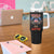 American Samoa Fautasi Tumbler With Handle Pago Pago Aeto and Iseula o le Moana of Fagatogo Black Color - Polynesian Pride
