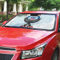 American Samoa Fautasi Auto Sun Shade Pago Pago Aeto and Iseula o le Moana of Fagatogo White Color - Polynesian Pride