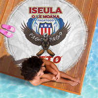 American Samoa Fautasi Beach Blanket Pago Pago Aeto and Iseula o le Moana of Fagatogo White Color - Polynesian Pride