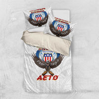 American Samoa Fautasi Bedding Set Pago Pago Aeto and Iseula o le Moana of Fagatogo White Color - Polynesian Pride