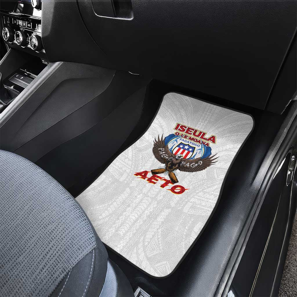 American Samoa Fautasi Car Mats Pago Pago Aeto and Iseula o le Moana of Fagatogo White Color - Polynesian Pride