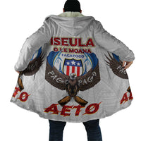 American Samoa Fautasi Cloak Pago Pago Aeto and Iseula o le Moana of Fagatogo White Color - Polynesian Pride