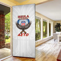 American Samoa Fautasi Door Cover Pago Pago Aeto and Iseula o le Moana of Fagatogo White Color - Polynesian Pride