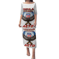 American Samoa Fautasi Family Matching Puletasi and Hawaiian Shirt Pago Pago Aeto and Iseula o le Moana of Fagatogo White Color - Polynesian Pride