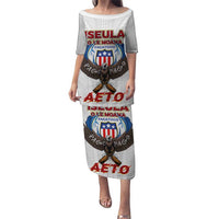 American Samoa Fautasi Puletasi Pago Pago Aeto and Iseula o le Moana of Fagatogo White Color - Polynesian Pride