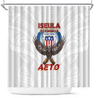 American Samoa Fautasi Shower Curtain Pago Pago Aeto and Iseula o le Moana of Fagatogo White Color - Polynesian Pride