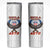 American Samoa Fautasi Skinny Tumbler Pago Pago Aeto and Iseula o le Moana of Fagatogo White Color - Polynesian Pride