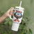 American Samoa Fautasi Tumbler With Handle Pago Pago Aeto and Iseula o le Moana of Fagatogo White Color - Polynesian Pride