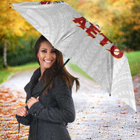 American Samoa Fautasi Umbrella Pago Pago Aeto and Iseula o le Moana of Fagatogo White Color - Polynesian Pride