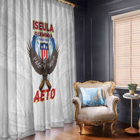 American Samoa Fautasi Window Curtain Pago Pago Aeto and Iseula o le Moana of Fagatogo White Color - Polynesian Pride