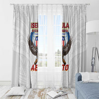 American Samoa Fautasi Window Curtain Pago Pago Aeto and Iseula o le Moana of Fagatogo White Color - Polynesian Pride