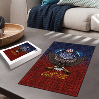 American Samoa Fautasi Puzzle Pago Pago Aeto and Iseula o le Moana of Fagatogo Red-Blue - Polynesian Pride