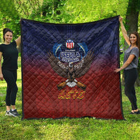 American Samoa Fautasi Quilt Pago Pago Aeto and Iseula o le Moana of Fagatogo Red-Blue - Polynesian Pride