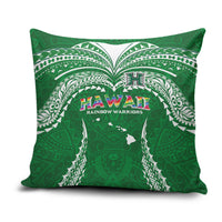 Hawaii Rainbow Warriors Pillow Cover Polynesian Motif Green Color LT03 Green - Polynesian Pride