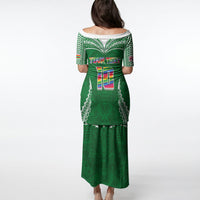 Custom Hawaii Rainbow Warriors Puletasi Polynesian Motif Green Color LT03 - Polynesian Pride