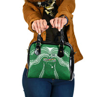 Hawaii Rainbow Warriors Shoulder Handbag Polynesian Motif Green Color LT03 One Size Green - Polynesian Pride
