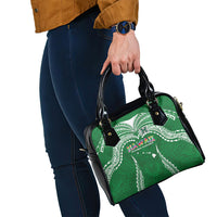 Hawaii Rainbow Warriors Shoulder Handbag Polynesian Motif Green Color LT03 - Polynesian Pride