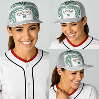 Hawaii Rainbow Warriors Baseball Net Cap Polynesian Motif White Color LT03 - Polynesian Pride