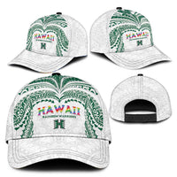 Hawaii Rainbow Warriors Classic Cap Polynesian Motif White Color LT03 - Polynesian Pride