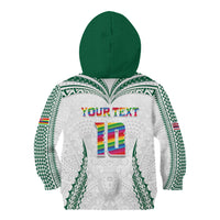 Custom Hawaii Rainbow Warriors Kid Hoodie Polynesian Motif White Color LT03 - Polynesian Pride