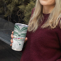 Custom Hawaii Rainbow Warriors Tumbler Cup Polynesian Motif White Color LT03 - Polynesian Pride