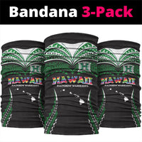 Hawaii Rainbow Warriors Neck Gaiter Polynesian Motif Black Color LT03 package One Size: 25*50cm Black - Polynesian Pride