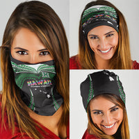 Hawaii Rainbow Warriors Neck Gaiter Polynesian Motif Black Color LT03 - Polynesian Pride