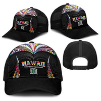 Hawaii Rainbow Warriors Baseball Net Cap Polynesian Motif Special Edition Rainbow Gradient LT03 - Polynesian Pride