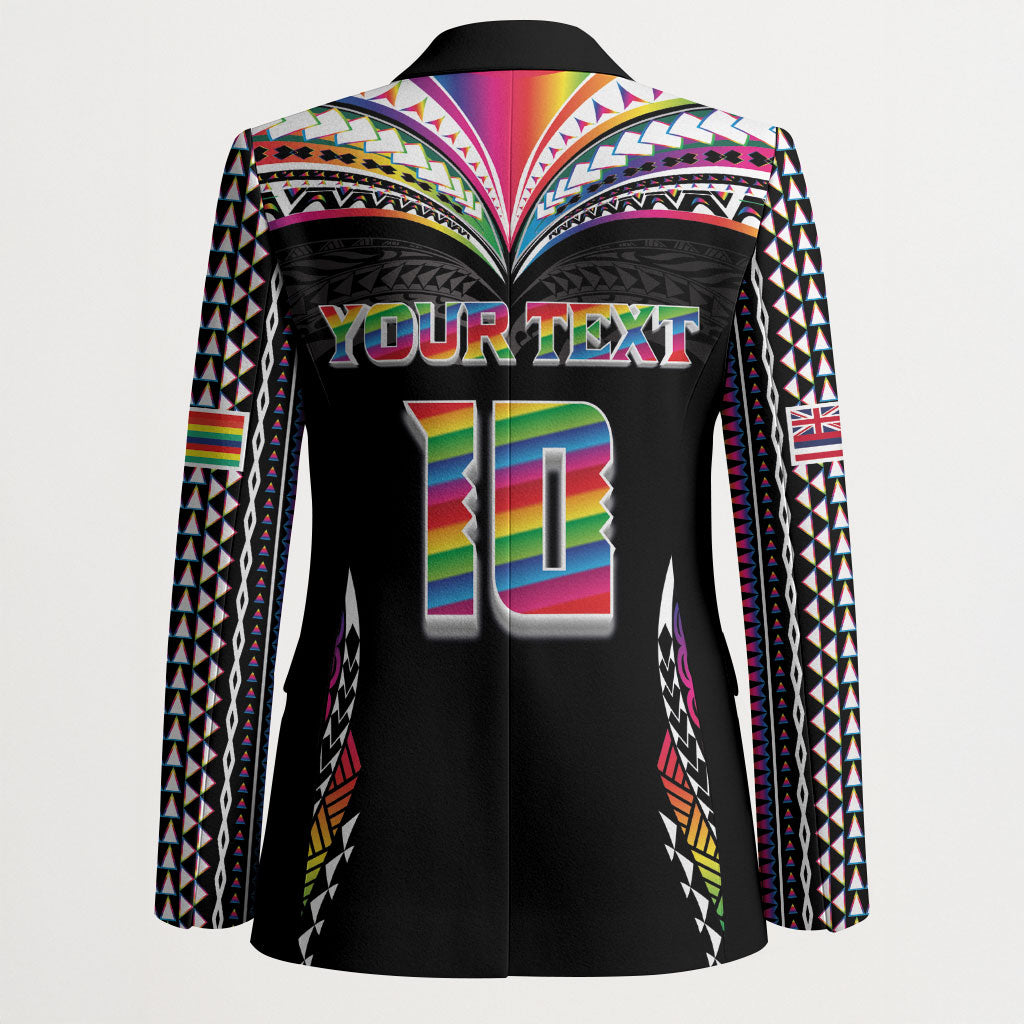 Custom Hawaii Rainbow Warriors Blazer Polynesian Motif Special Edition Rainbow Gradient LT03 - Polynesian Pride
