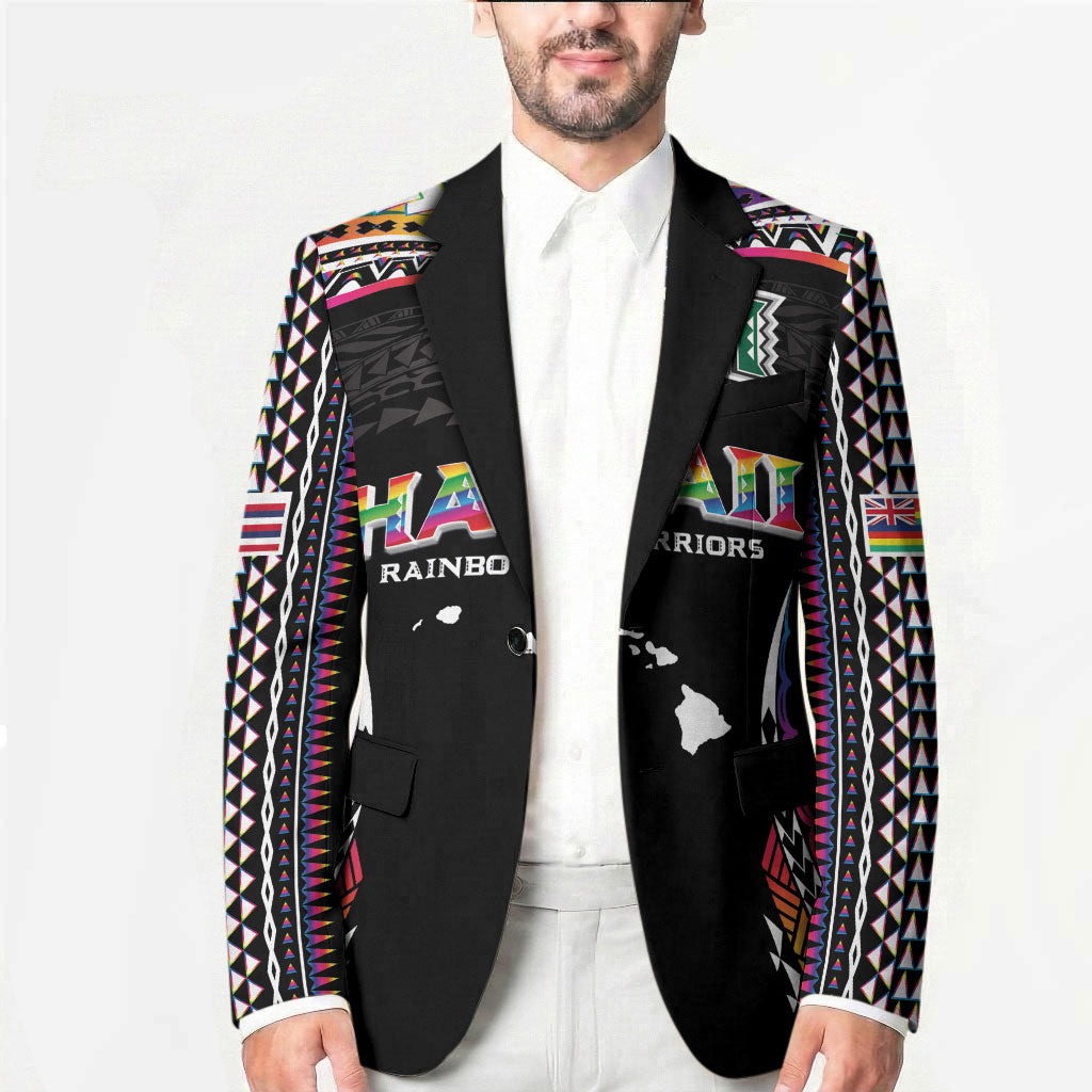 Custom Hawaii Rainbow Warriors Blazer Polynesian Motif Special Edition Rainbow Gradient LT03 - Polynesian Pride