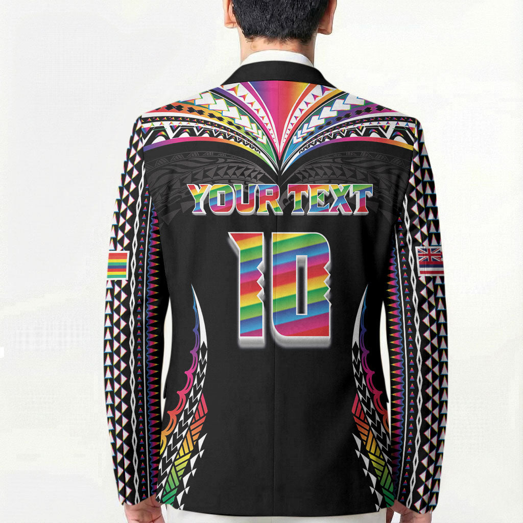 Custom Hawaii Rainbow Warriors Blazer Polynesian Motif Special Edition Rainbow Gradient LT03 - Polynesian Pride