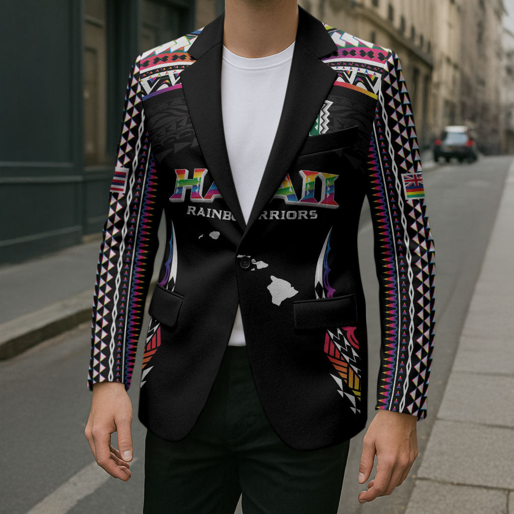 Custom Hawaii Rainbow Warriors Blazer Polynesian Motif Special Edition Rainbow Gradient LT03 - Polynesian Pride
