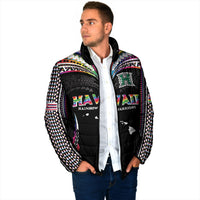 Custom Hawaii Rainbow Warriors Padded Jacket Polynesian Motif Special Edition Rainbow Gradient LT03 - Polynesian Pride