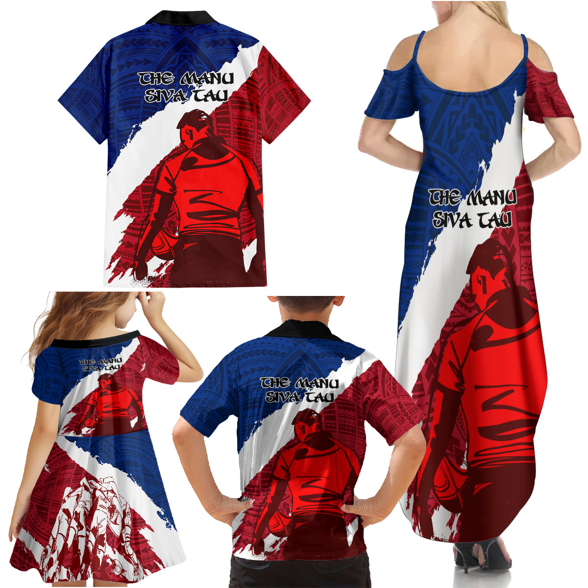 samoa-rugby-family-matching-summer-maxi-dress-and-hawaiian-shirt-siva-tau-dance-polynesian-tattoo-brush-style