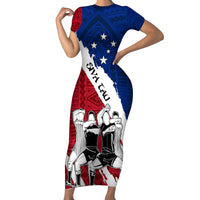 custom-samoa-rugby-family-matching-short-sleeve-bodycon-dress-and-hawaiian-shirt-siva-tau-dance-polynesian-tattoo-brush-style