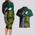 South Africa and New Zealand Couples Matching Long Sleeve Bodycon Dress and Hawaiian Shirt King Protea and Silver Fern Mix Culture Pattern LT03 - Polynesian Pride