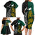 South Africa and New Zealand Family Matching Long Sleeve Bodycon Dress and Hawaiian Shirt King Protea and Silver Fern Mix Culture Pattern LT03 - Polynesian Pride