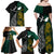 South Africa and New Zealand Family Matching Off Shoulder Maxi Dress and Hawaiian Shirt King Protea and Silver Fern Mix Culture Pattern LT03 - Polynesian Pride