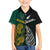 South Africa and New Zealand Family Matching Off Shoulder Short Dress and Hawaiian Shirt King Protea and Silver Fern Mix Culture Pattern LT03 Son's Shirt Black - Polynesian Pride