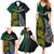 South Africa and New Zealand Family Matching Summer Maxi Dress and Hawaiian Shirt King Protea and Silver Fern Mix Culture Pattern LT03 - Polynesian Pride