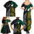 South Africa and New Zealand Family Matching Summer Maxi Dress and Hawaiian Shirt King Protea and Silver Fern Mix Culture Pattern LT03 - Polynesian Pride