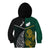 South Africa and New Zealand Kid Hoodie King Protea and Silver Fern Mix Culture Pattern LT03 - Polynesian Pride