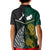 South Africa and New Zealand Kid Polo Shirt King Protea and Silver Fern Mix Culture Pattern LT03 - Polynesian Pride