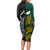 South Africa and New Zealand Long Sleeve Bodycon Dress King Protea and Silver Fern Mix Culture Pattern LT03 - Polynesian Pride