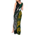 South Africa and New Zealand Tank Maxi Dress King Protea and Silver Fern Mix Culture Pattern LT03 - Polynesian Pride