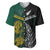 Personalised South Africa and New Zealand Baseball Jersey King Protea and Silver Fern Mix Culture Pattern LT03 Black - Polynesian Pride